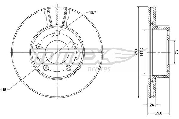 Brzdový kotúč TOMEX Brakes